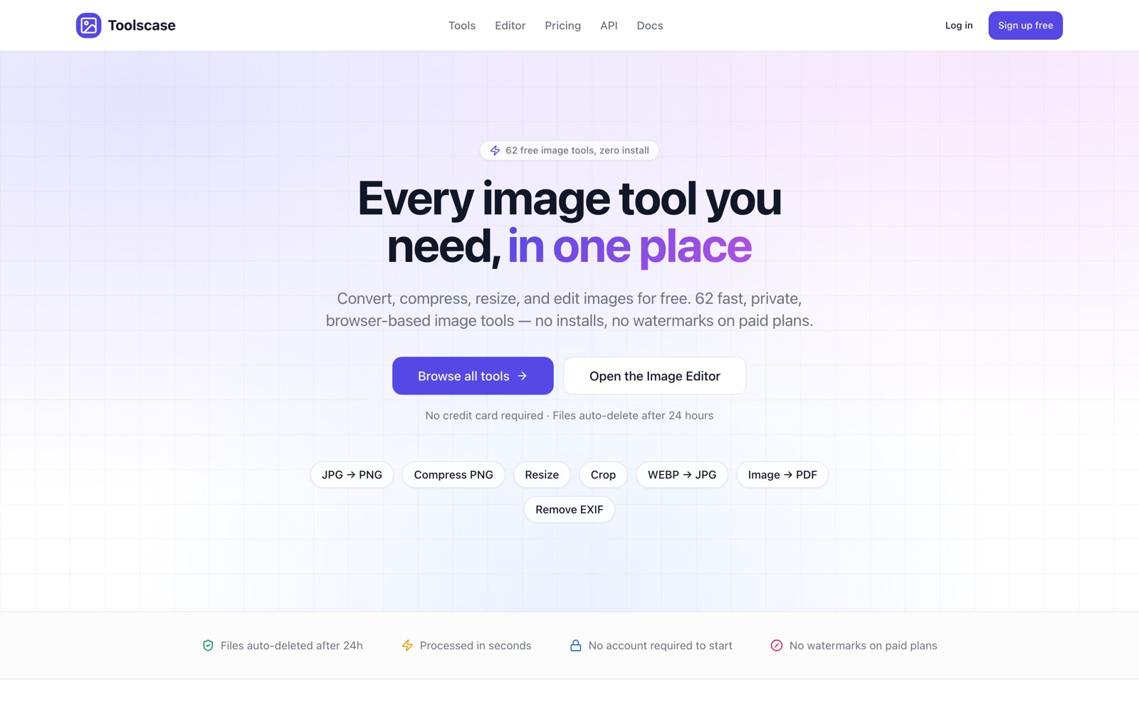 Image Tools — live screenshot of image.toolscase.com